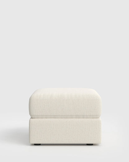 Ashford Deep Seat Ottoman in Performance Chenille Linen Blend - One Size / Sorrell