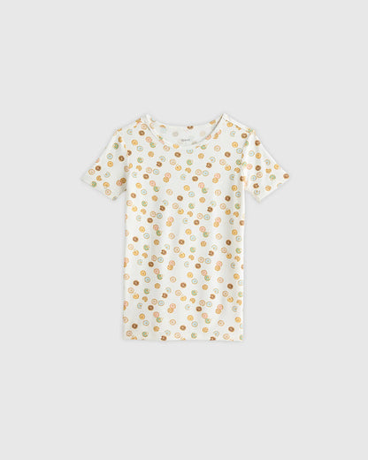 Bamboo Short Sleeve and Shorts Pajama Set - 2T / Lavender Hearts