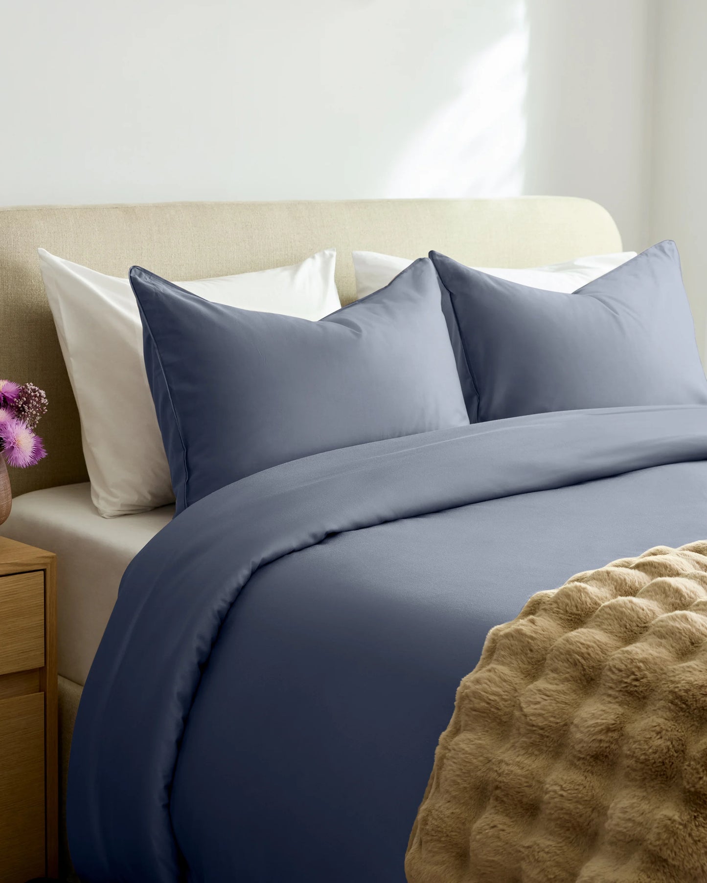 Organic Cotton Sateen Comforter - Twin / Mineral