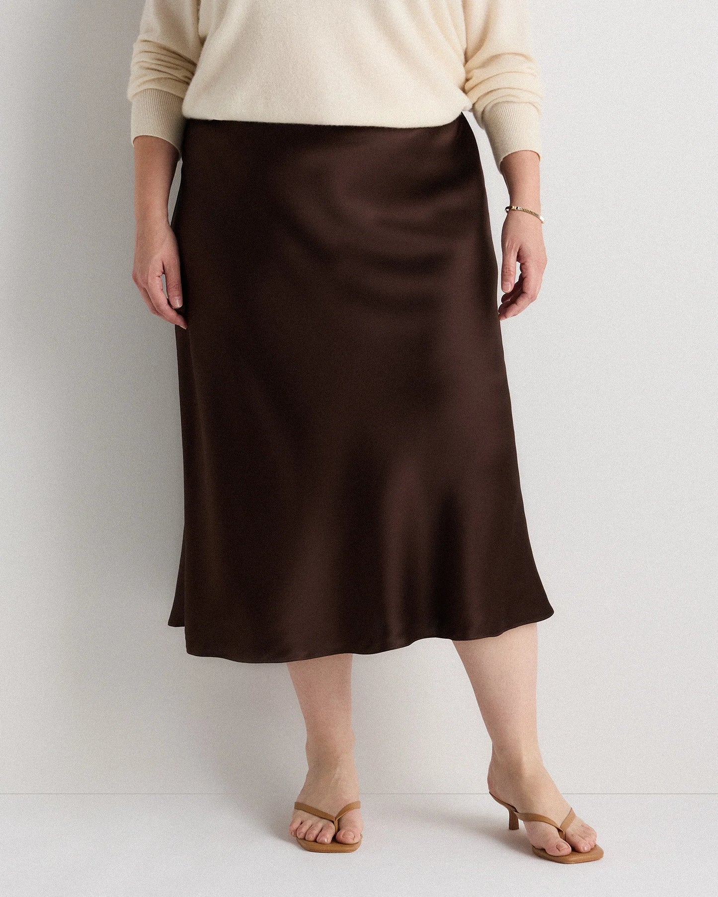 100% Washable Silk Skirt - 1X / Wine Tasting Red