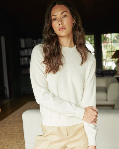 Mongolian Shrunken Cashmere Sweatshirt - XS / True Navy