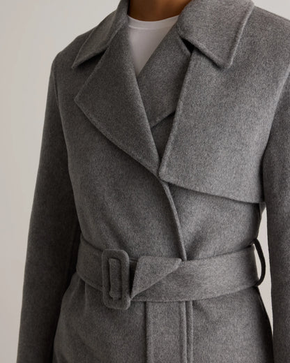 Double-Faced Merino Wool Trench Coat - XS / Caramel