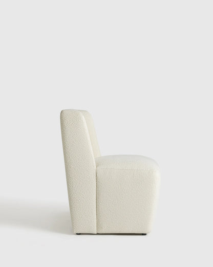 Performance Boucle Shelter Back Dining Chair - One Size / Ivory
