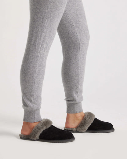 Australian Shearling Scuff Slipper - 6 / Black