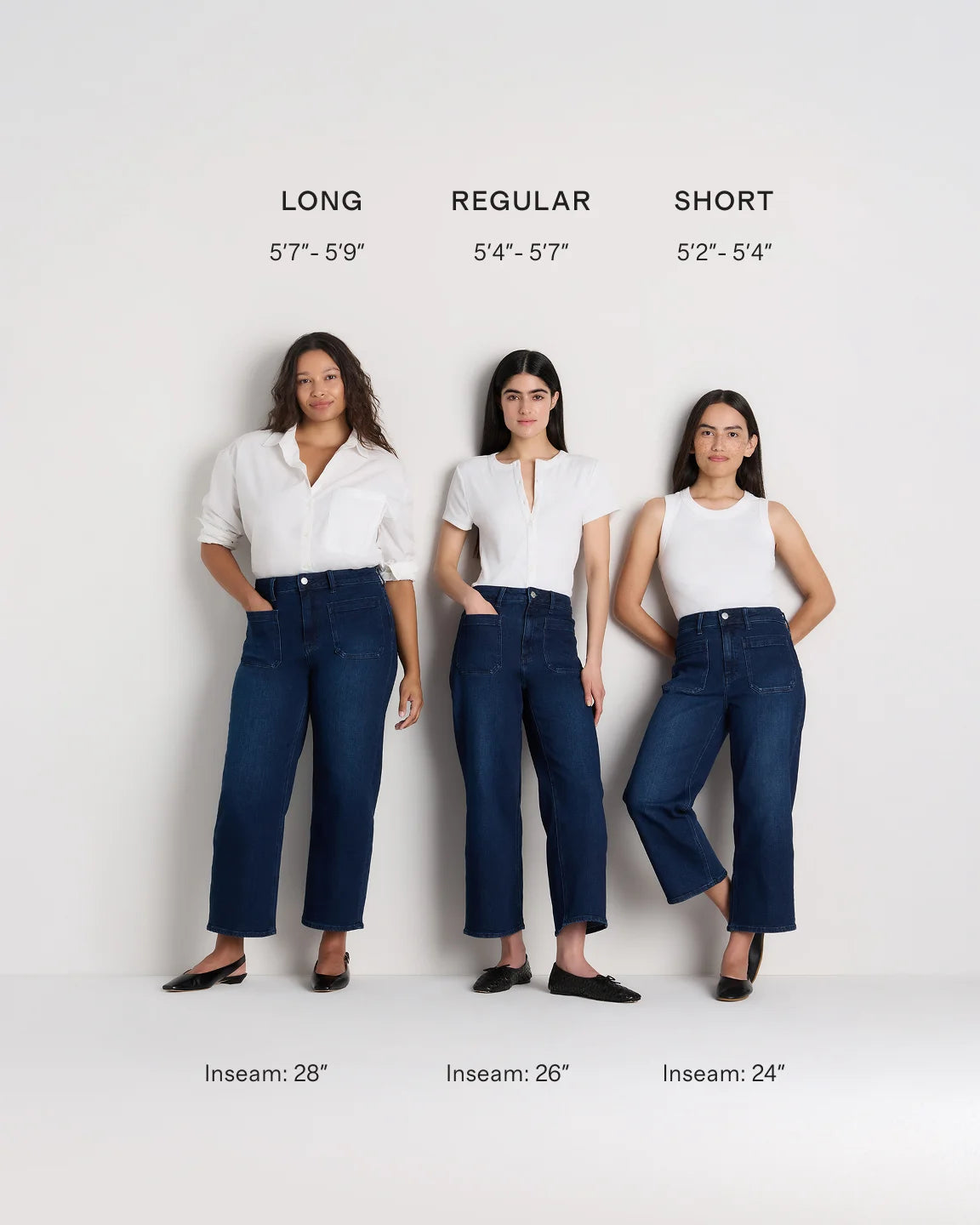 Bella Stretch Patch Pocket Wide Leg Jeans - 24 / Deep Sea Blue