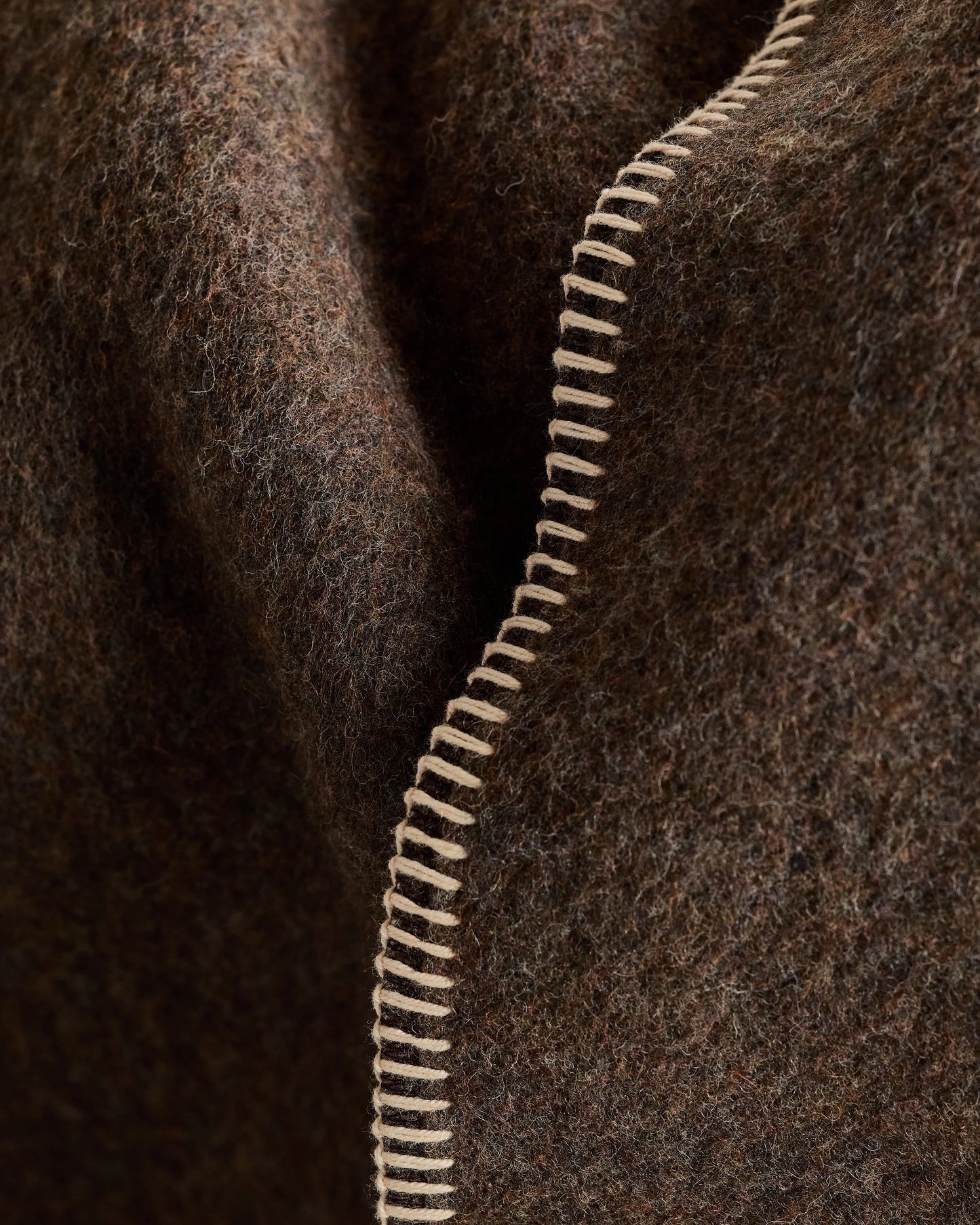Wool Whipstitch Throw - 50x70 / Olive