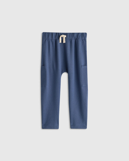 Organic Cotton French Terry Pocket Pants - 2T / Vintage Blue