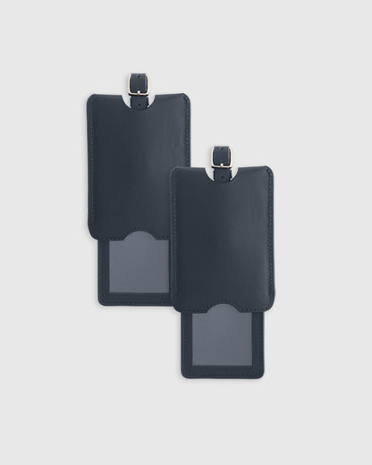 Nappa Leather Luggage Tag (2-Pack) - One Size / Cobalt Blue
