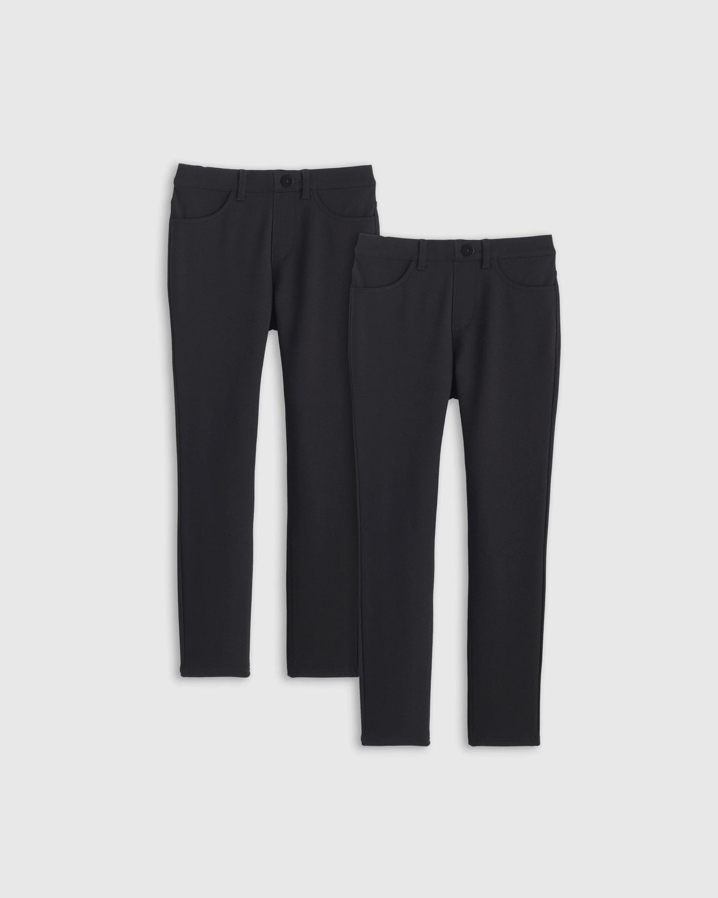 Ultra-Stretch Ponte Skinny Pants 2-Pack - 2T / Black