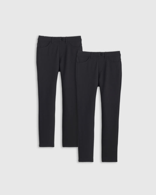 Ultra-Stretch Ponte Skinny Pants 2-Pack - 2T / Black