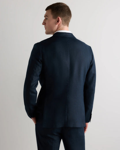 100% European Linen Tailored Blazer - 38R / Deep Navy