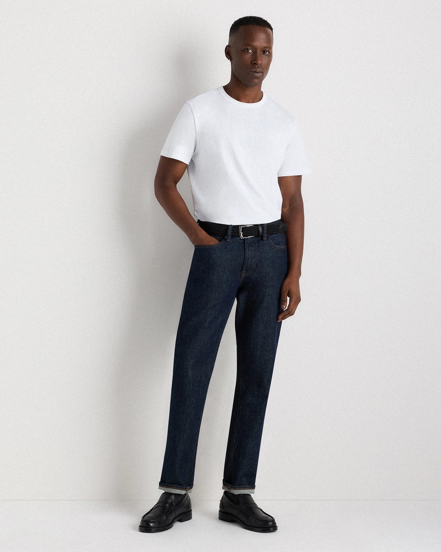 James Woven Stretch Belt - 30 / Black