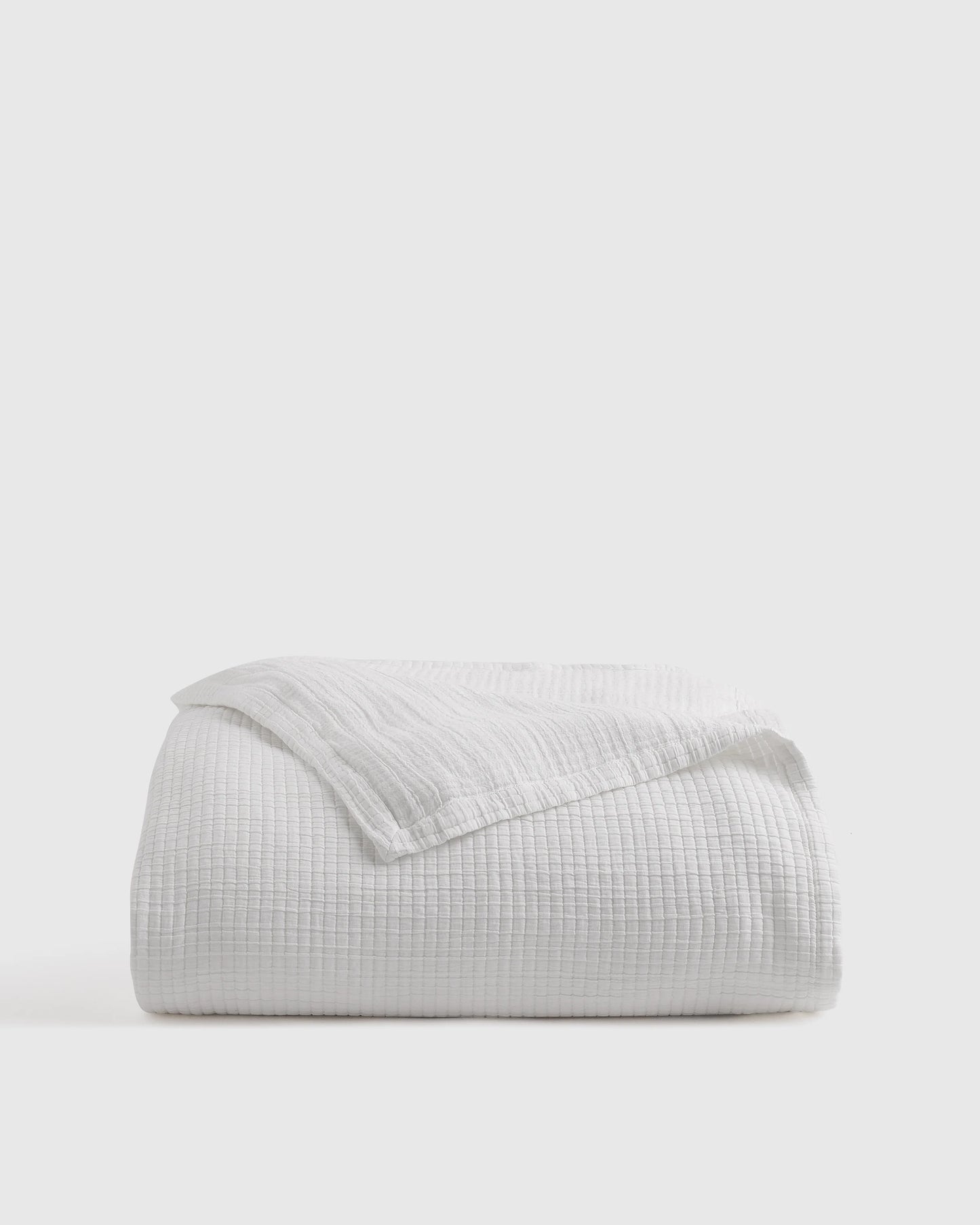 Organic Ribbed Cotton Coverlet - Twin / Toffee