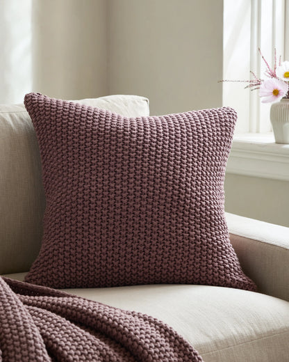 Cotton Fisherman Pillow Cover - 20x20 / Fig