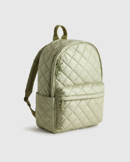 Transit Quilted Commuter Backpack - One Size / Taupe Brown