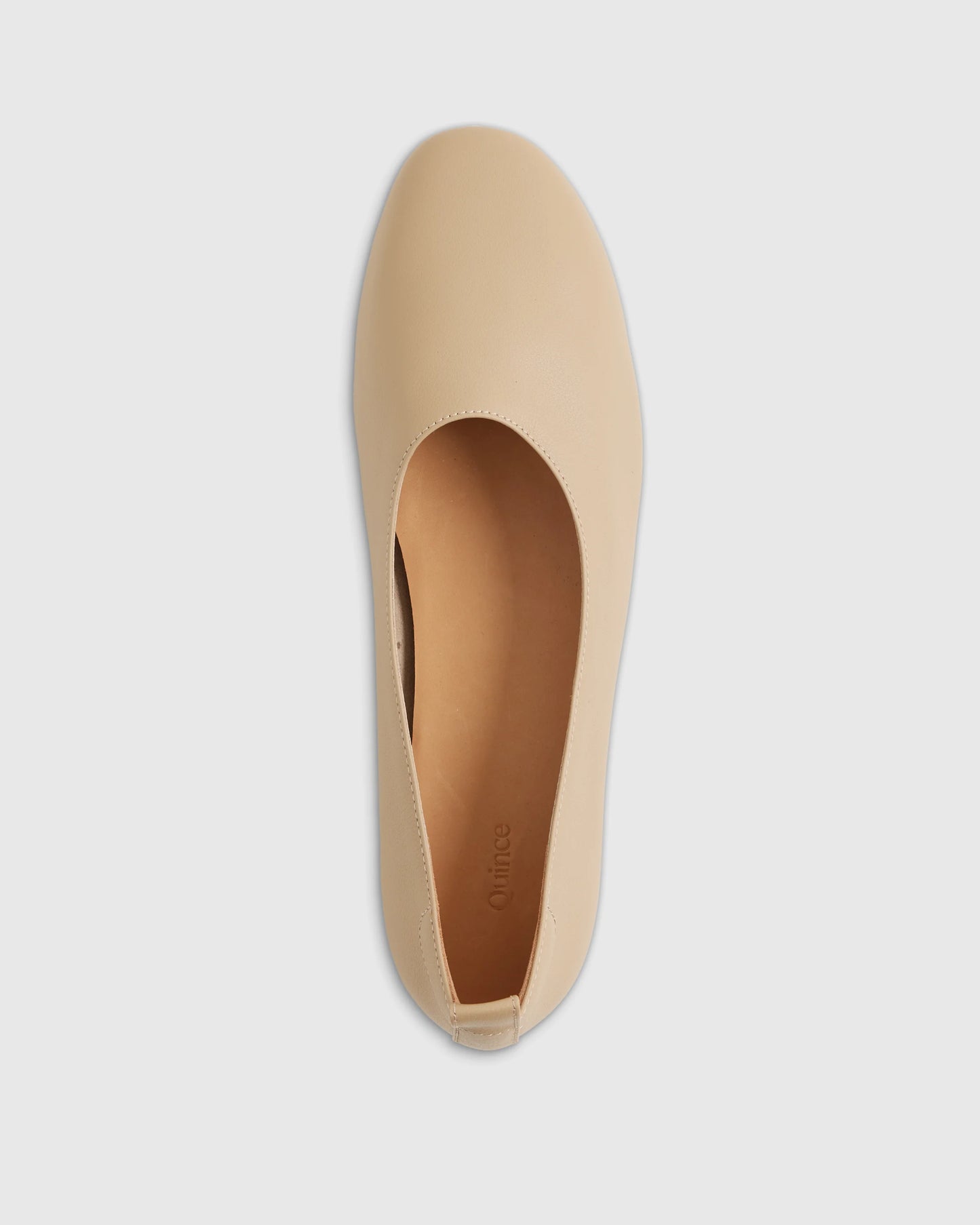 Italian Leather Glove Ballet Flat - 5 / Shell Pink