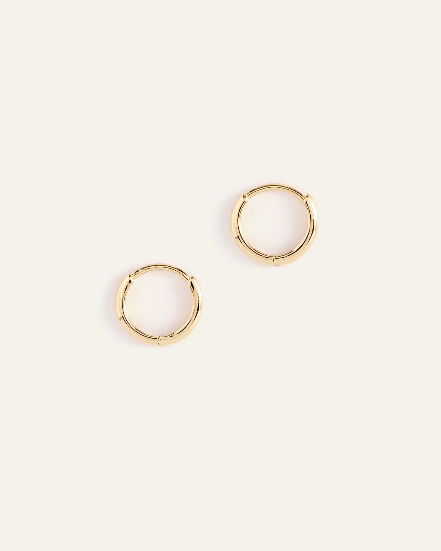 14K Gold Bold Hoops - One Size / Yellow Gold