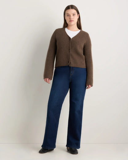 Curvy Bella Stretch Wide Leg Jeans - 24 / Black