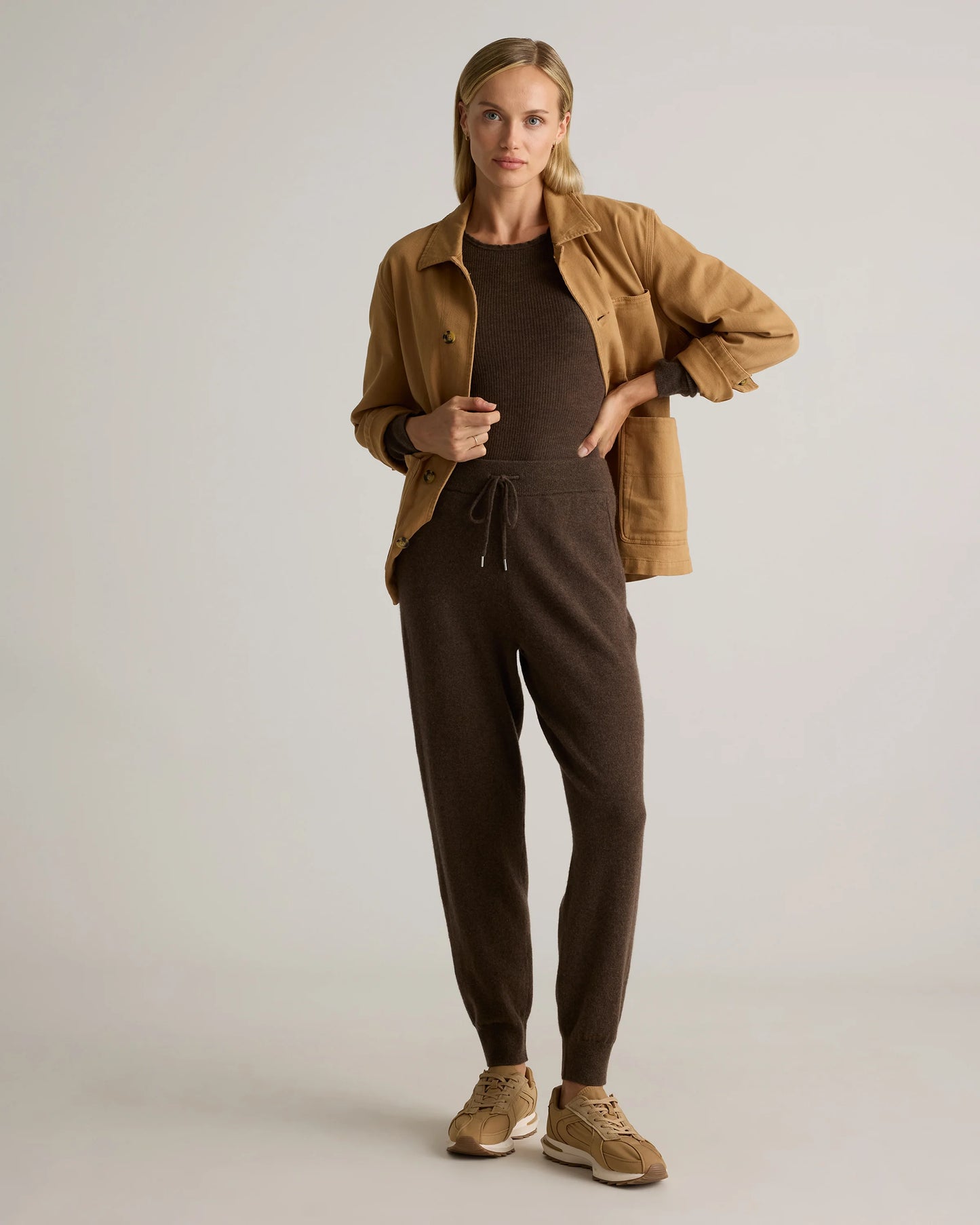 Mongolian Cashmere Sweatpants - XS / Brown