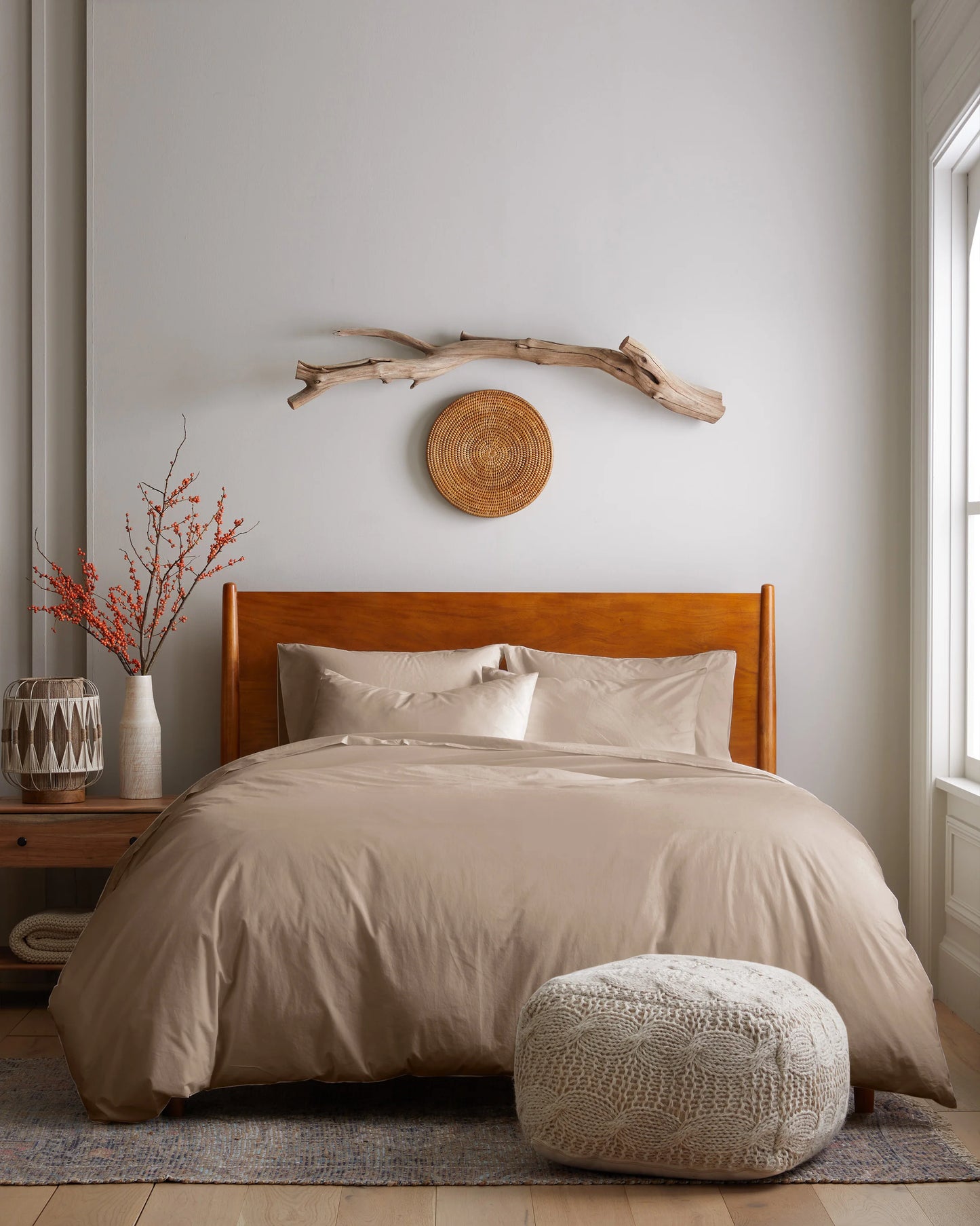 Organic Brushed Cotton Duvet Cover - Twin / Toffee