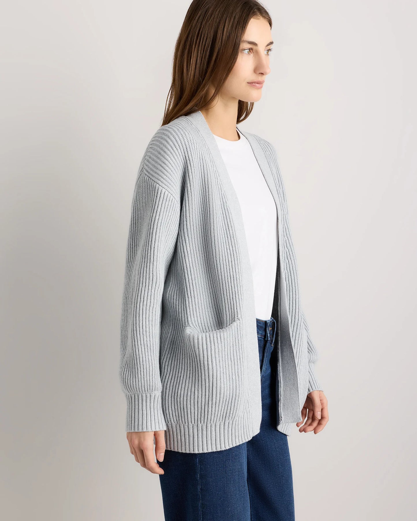 100% Organic Cotton Oversized Cardigan - XS / Camel