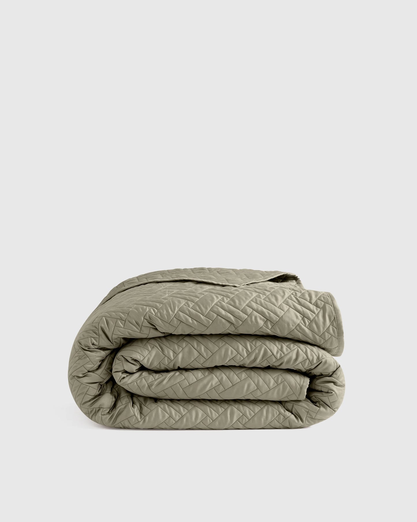 Organic Cotton Basketweave Quilt - Twin / White