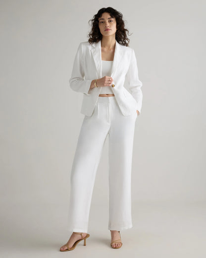 100% European Linen Structured Blazer - XS / French Blue