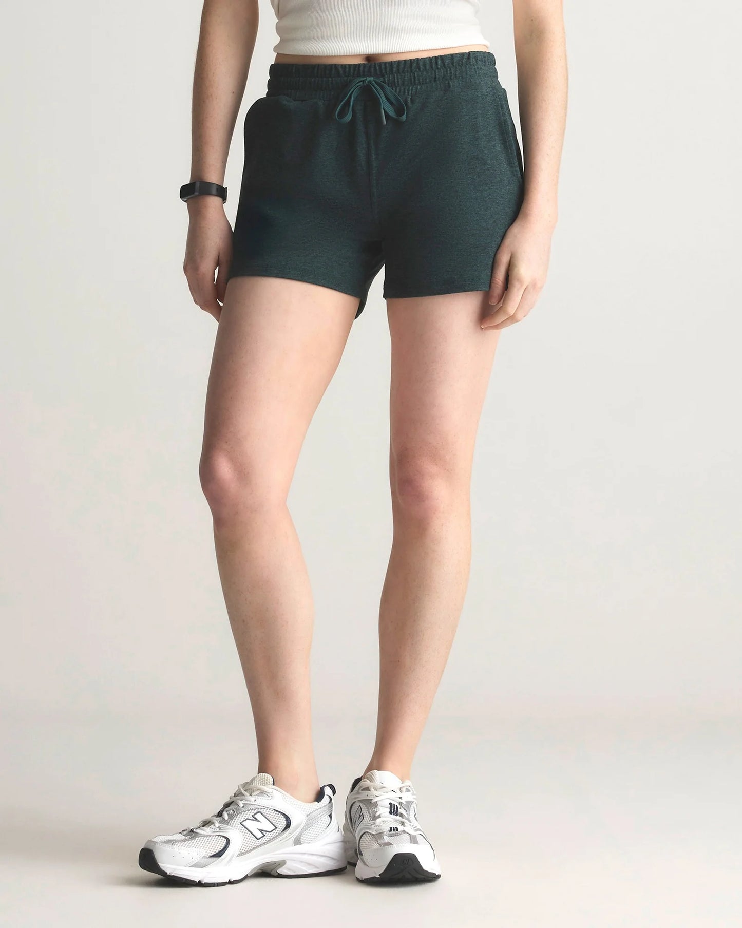 Flowknit Mid-Rise Shorts - XS / Heather Deep Navy