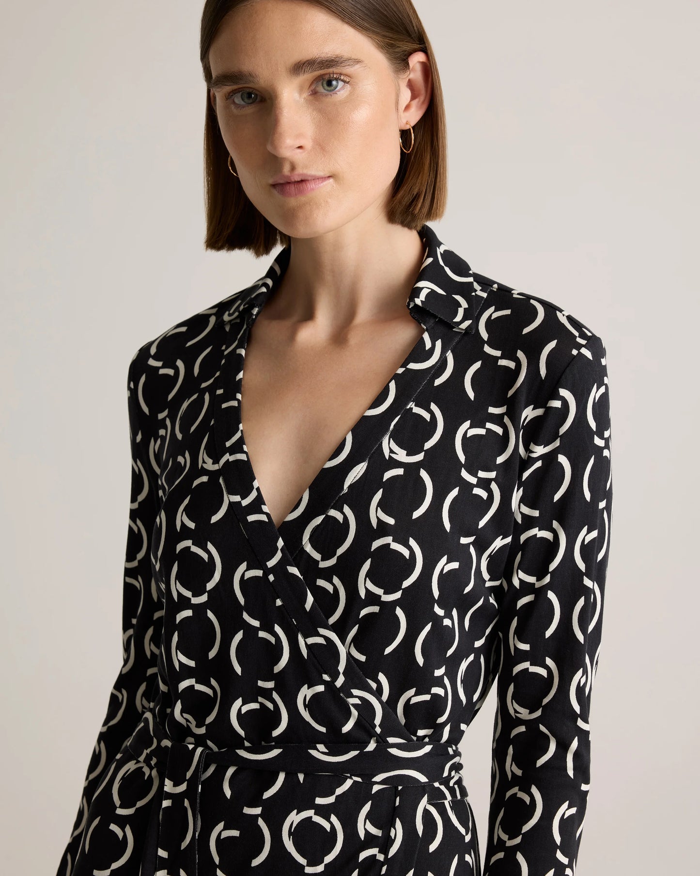 100% Silk Jersey Mini Wrap Dress - XS / Evergreen