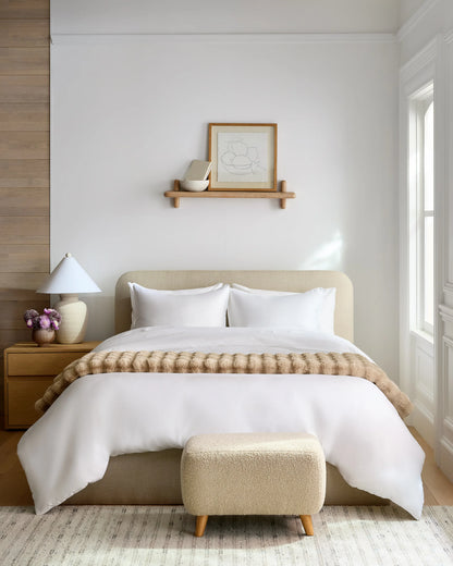 Organic Cotton Sateen Comforter Set - Twin / White