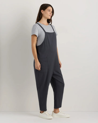 Organic Cotton Maternity Overalls - XS / Deep Navy