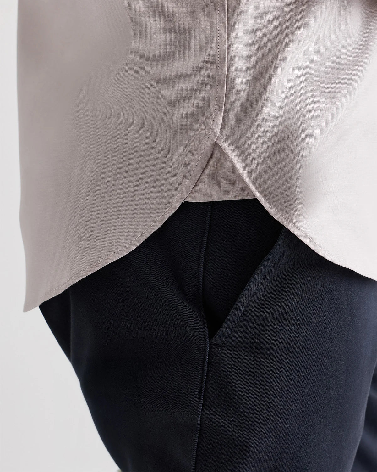 Organic Cotton Oxford Non-Iron Dress Shirt - S / Bold Black