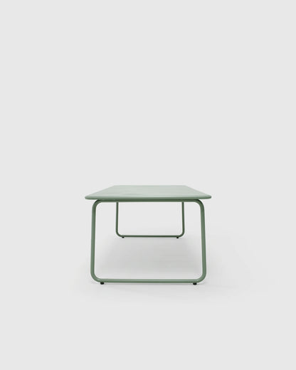 Powder-Coated Aluminum Outdoor Dining Table - One Size / Sage Green