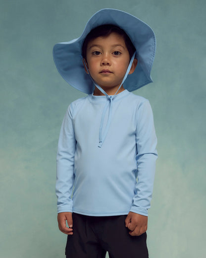 Sunsafe Rash Guard, Swim Trunks & Hat Set - 0-3M / Palms