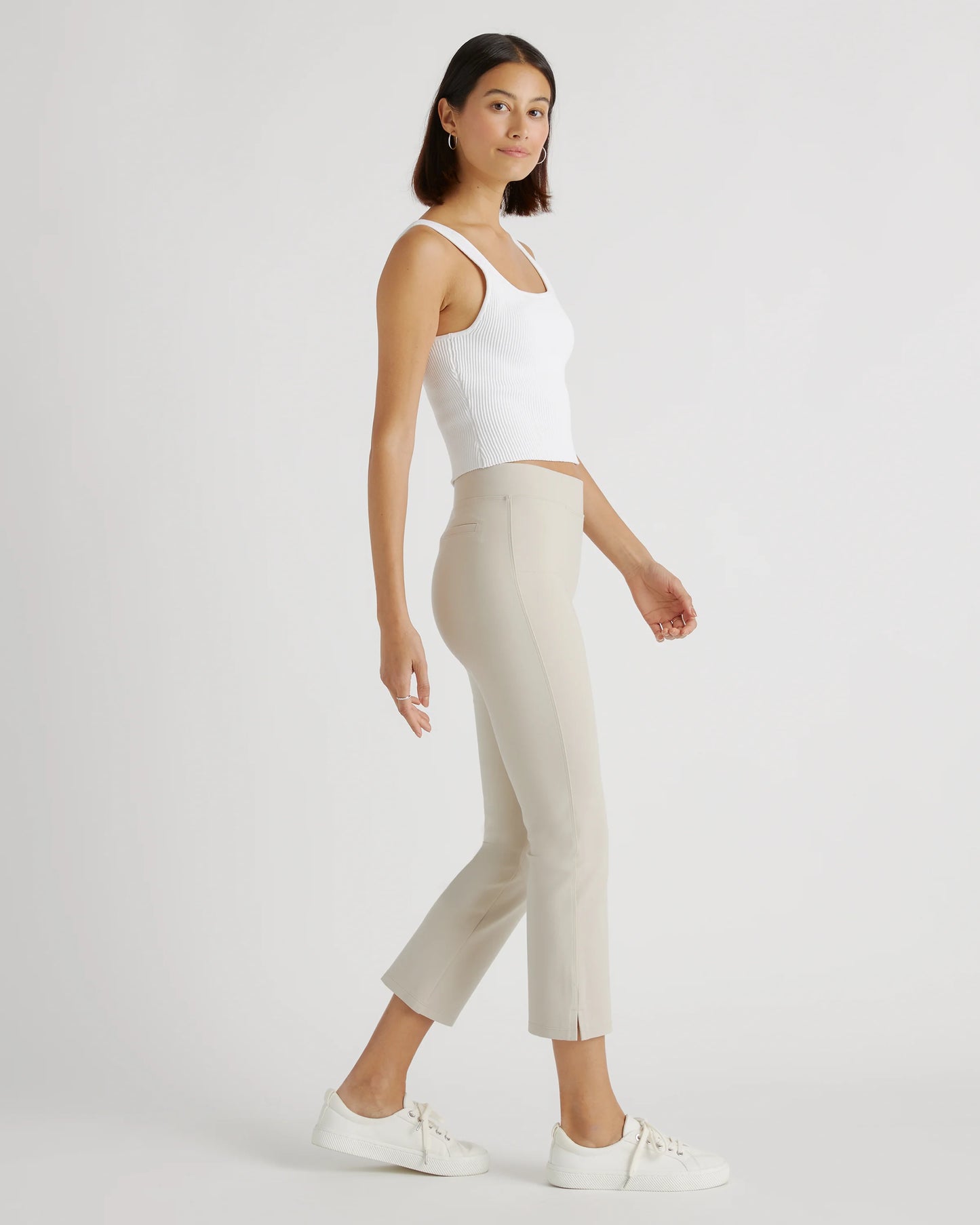Ultra-Stretch Ponte Kick Flare Pants - XS / Olive