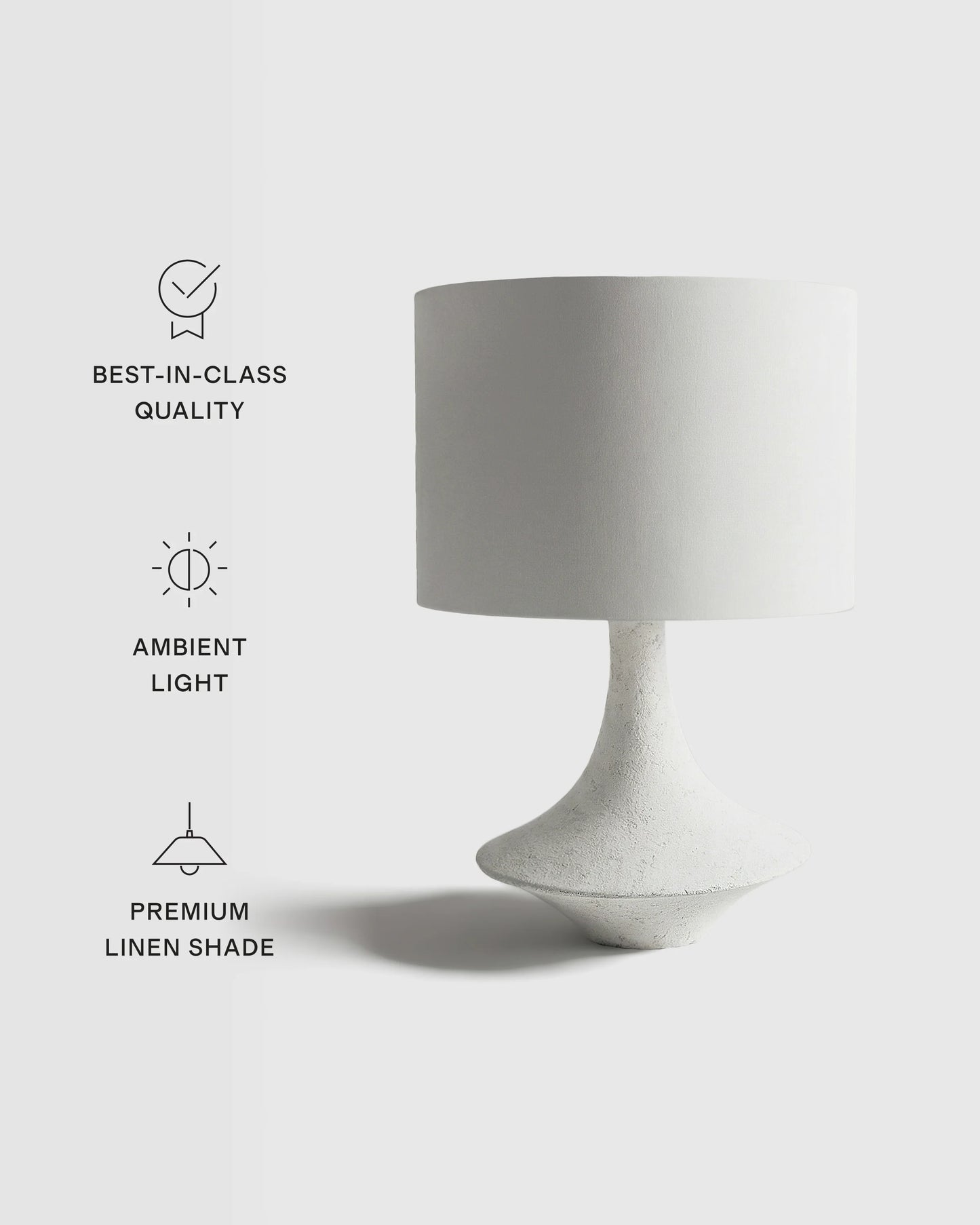 Sculptural Resin Table Lamp - One Size / Speckled White