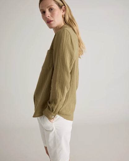 Organic Stretch Cotton Chino Bermuda Shorts - 0 / Bayberry Olive