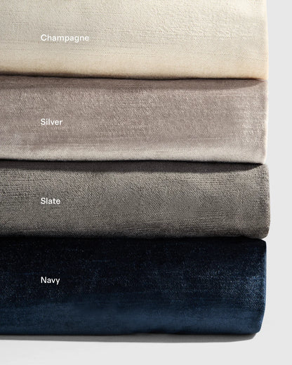 Luster Velvet True Blackout Curtain - Single Panel - 48x84 / Champagne