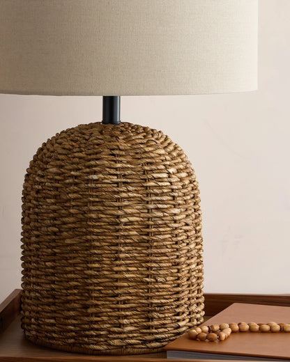 Arched Seagrass Table Lamp - One Size / Brown