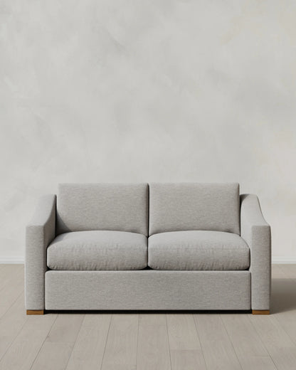 Hollis Slope Arm Sofa in Performance Basketweave - 72" / Flax