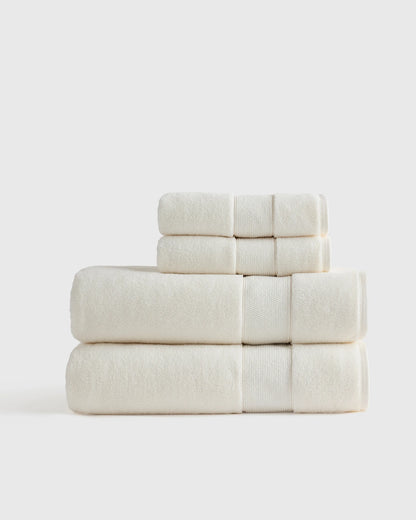 Classic Organic Turkish Cotton Bath Sheet Bundle (4 pieces) - One Size / White