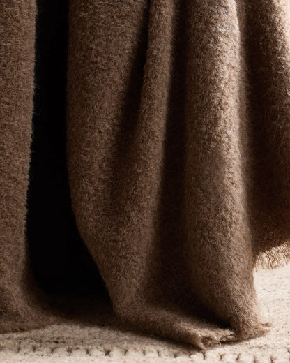Alpaca Boucle Throw - 50x70 / Ivory
