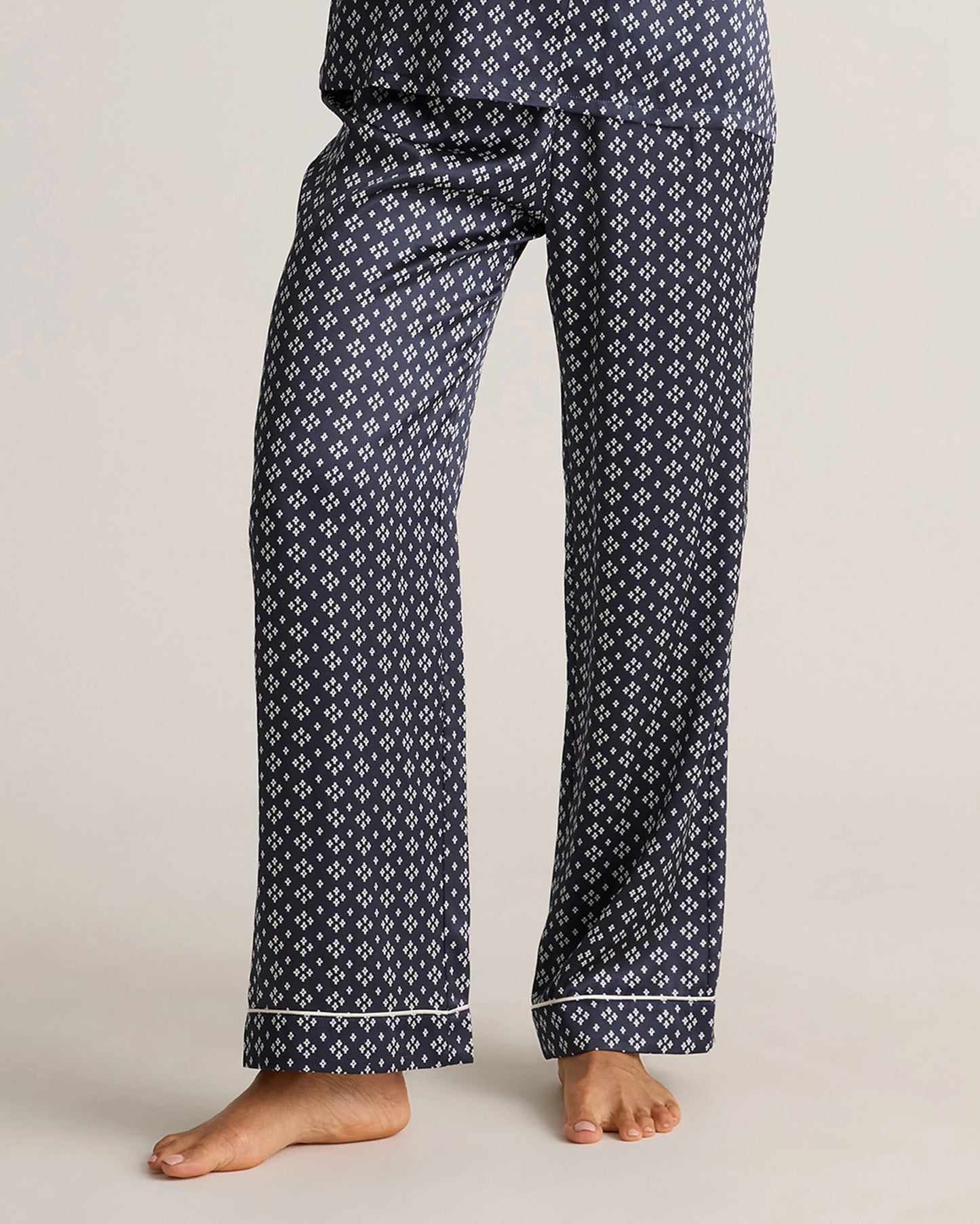100% Washable Silk Satin Pajama Pant - XS / Toasted Almond