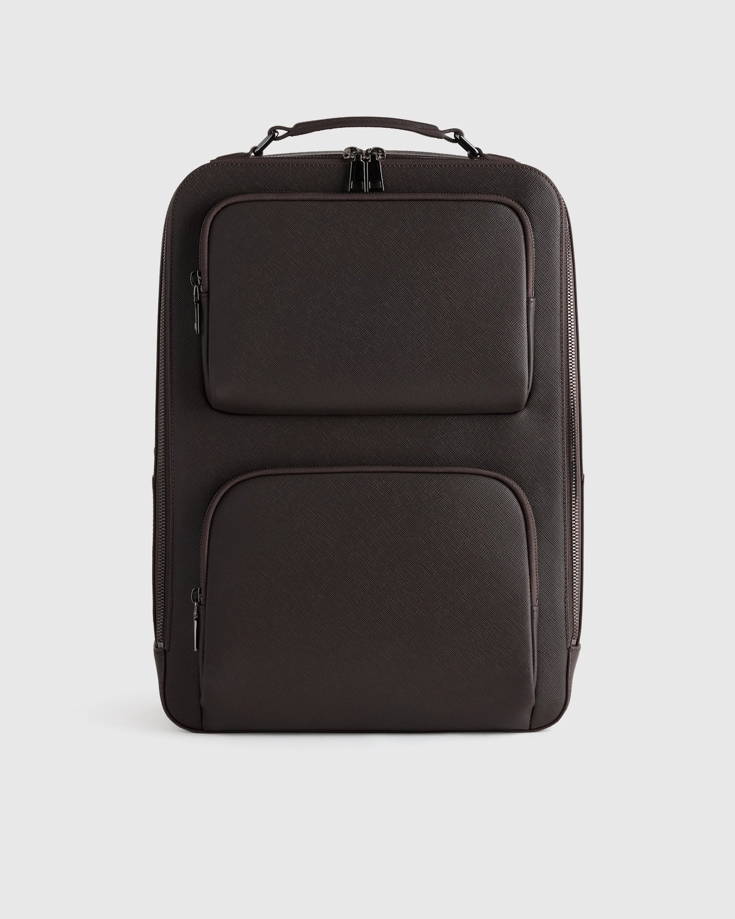 Italian Saffiano Laptop Backpack - One Size / Hickory