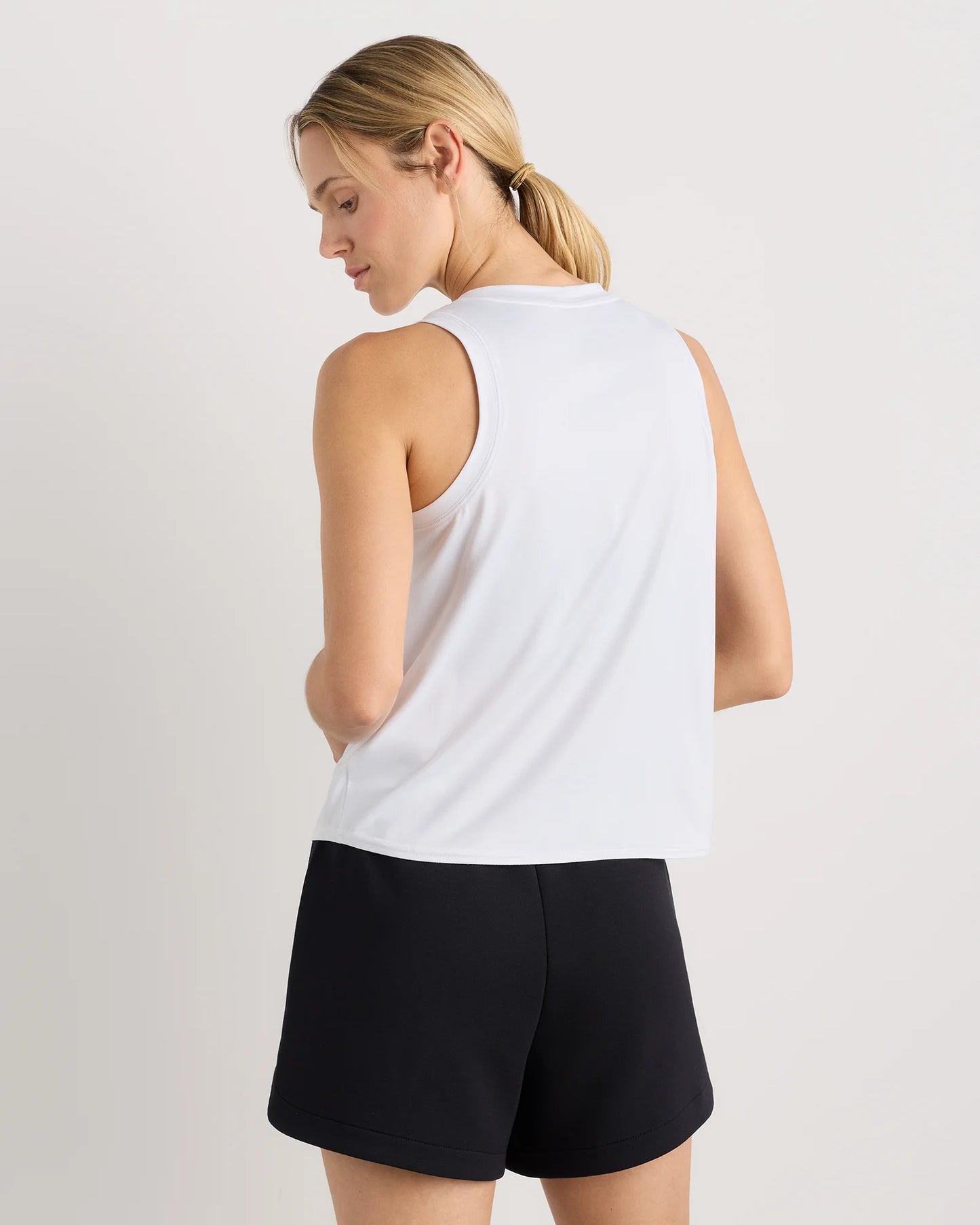 Flowknit Breeze High-Neck Tank - XS / Heather Deep Navy