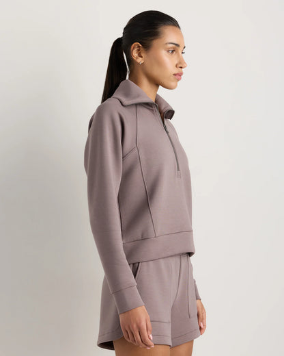 CloudComfort Half Zip Sweatshirt - XS / Pebble Beige