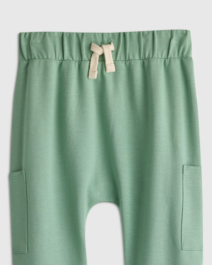 Organic Cotton French Terry Pocket Pants - 2T / Vintage Blue