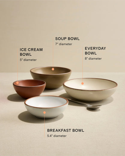 Ice Cream Bowl (Set of 4) by East Fork - One Size / Heron