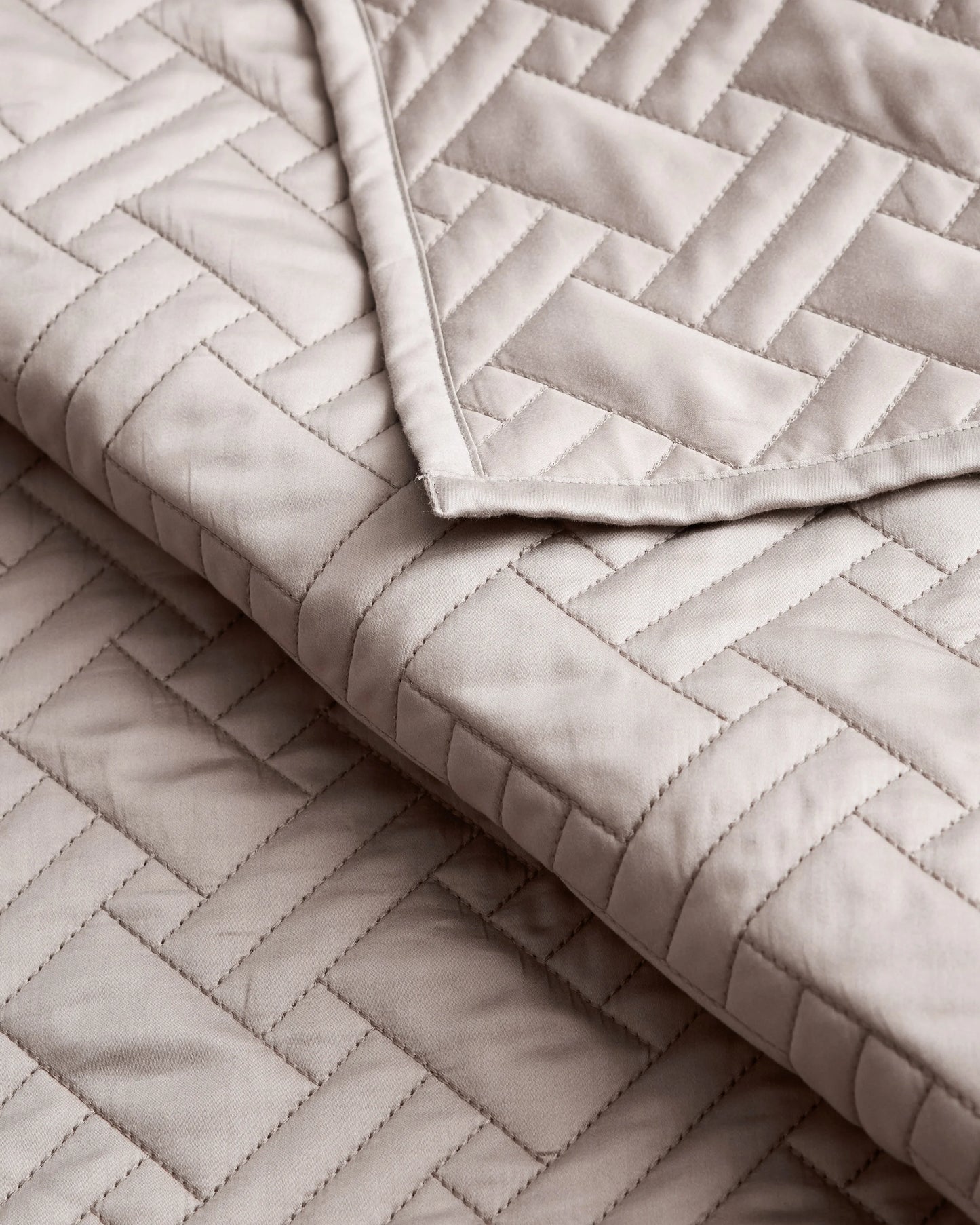Organic Cotton Basketweave Quilt - Twin / White
