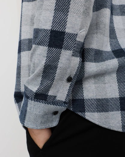 Stretch Sweater Fleece Shirt - S / Off-White
